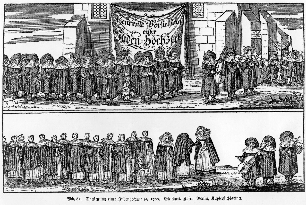 1700 yılına ait bir Yahudi düğün alayı by German School