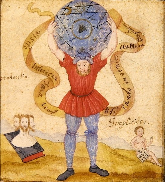 Atlas, c.1605 (kağıt üzerine guaş) by German School