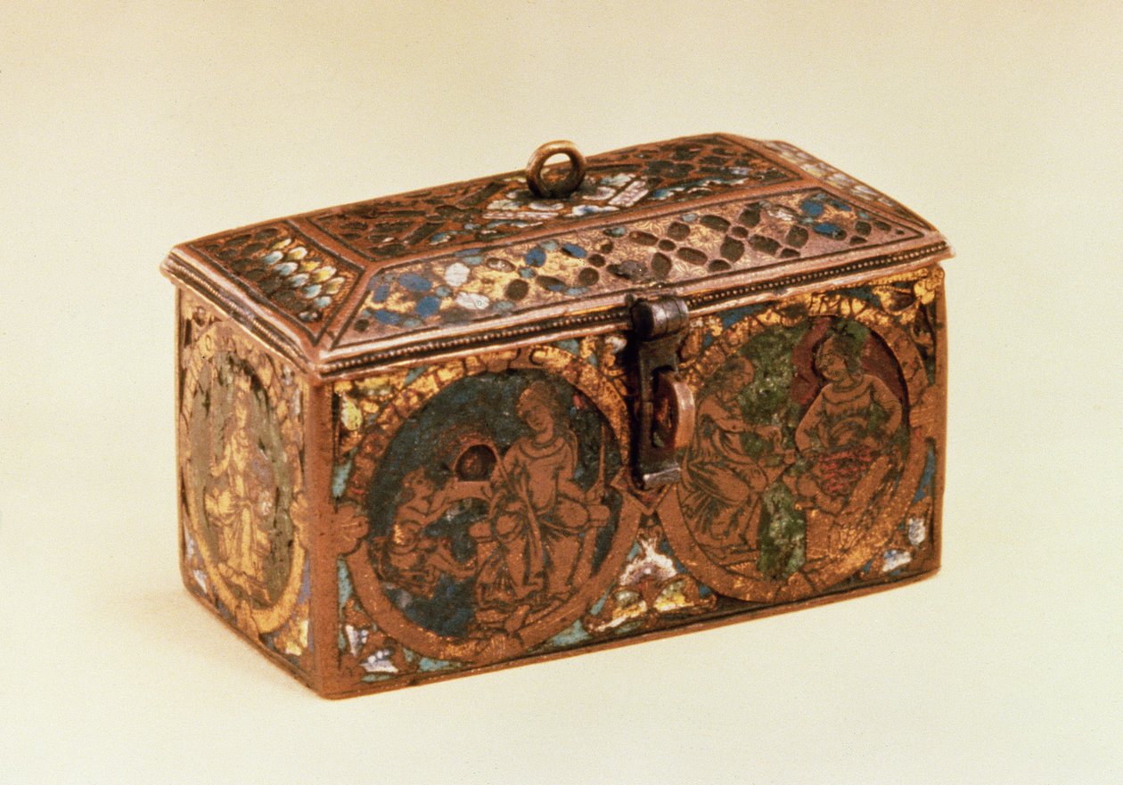 Tabut, 13. yüzyıl (bakır üzerine champleve emaye) by German School