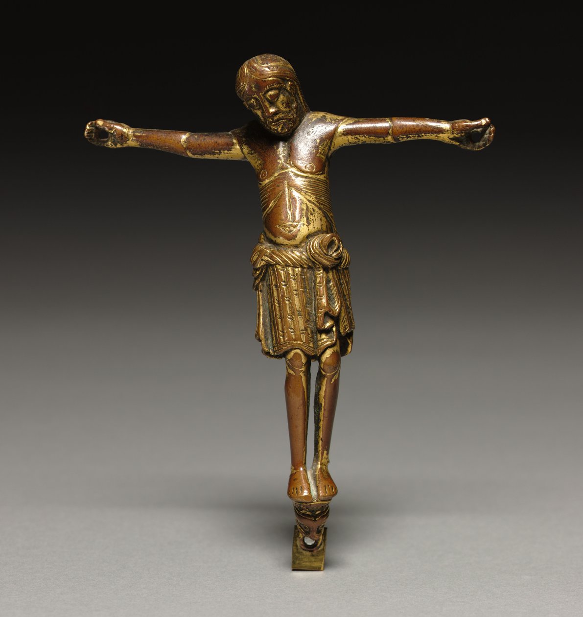 Çarmıha Gerilmiş İsa, c.1200 (altın yaldızlı bronz) by German School