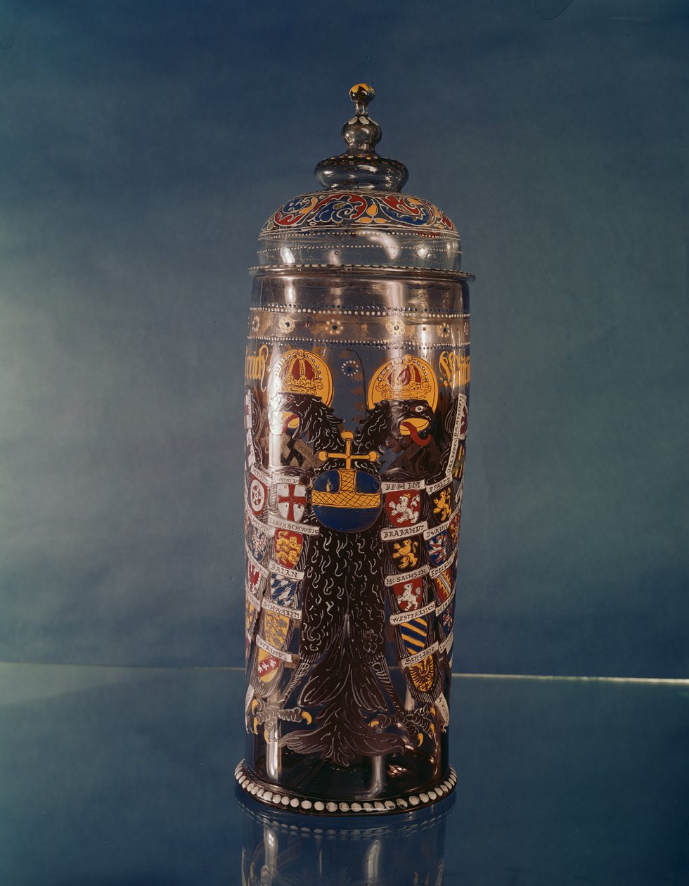 Humpen, 1616 (korumalı cam) by German School
