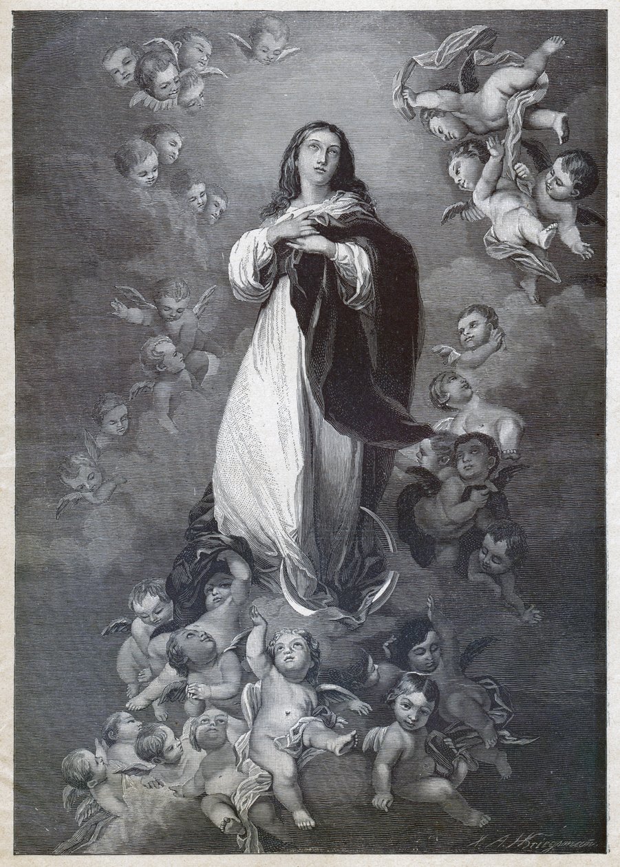 Immaculee Conception, yaklaşık 1900 (gravür) by German School