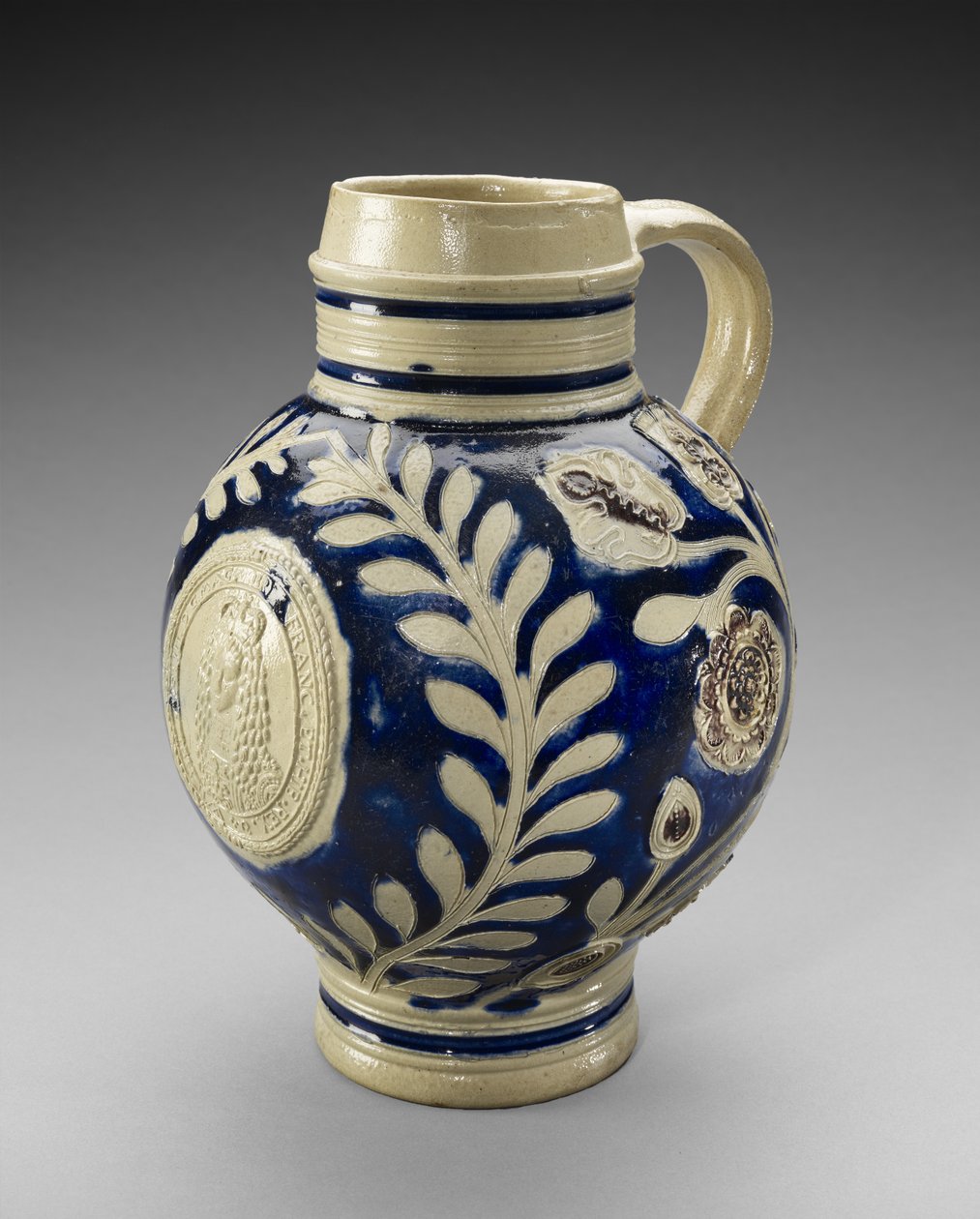 Sürahi, ç. 1689-1702 (tuz sırlı taş eşya) by German School