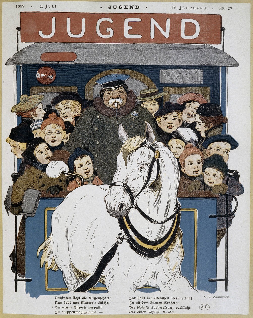 Bir omnibüsteki birçok çocuk - “” Jugend””” by German School