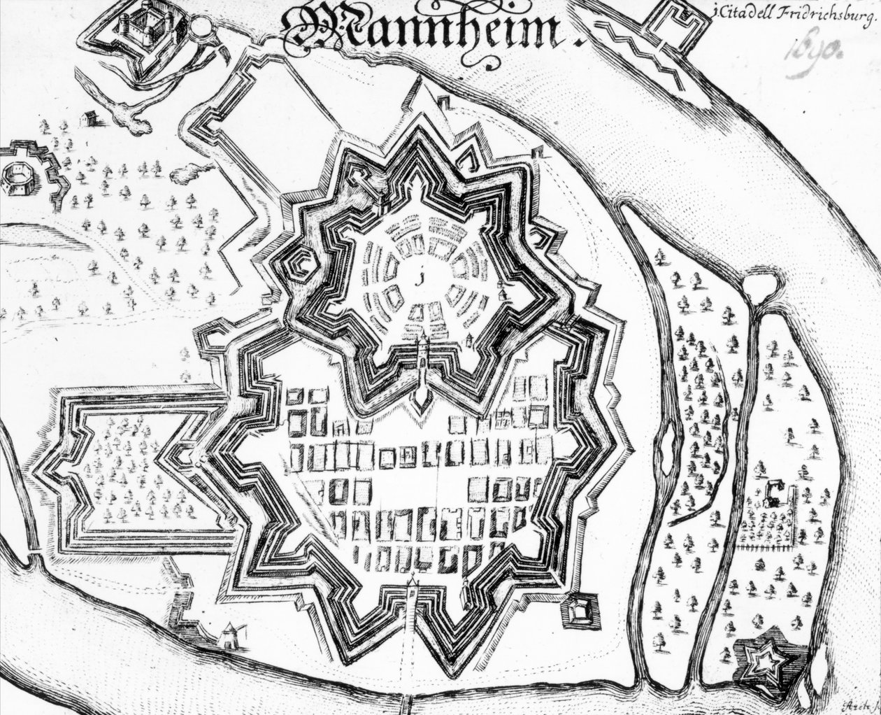 Mannheim Planı, Almanya 1690 by German School