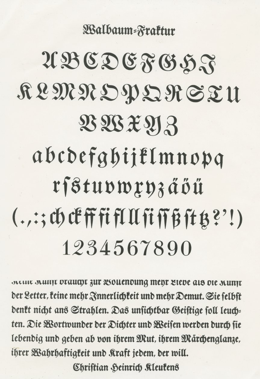 Walbaum kırığı by German School
