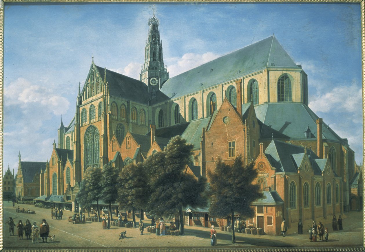 Güneydoğudan St. Bavokerk by Gerrit Adriaensz Berckheyde