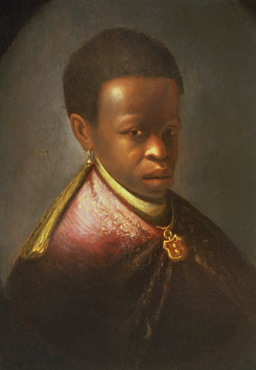 Siyah bir sarayın portresi by Gerrit Dou