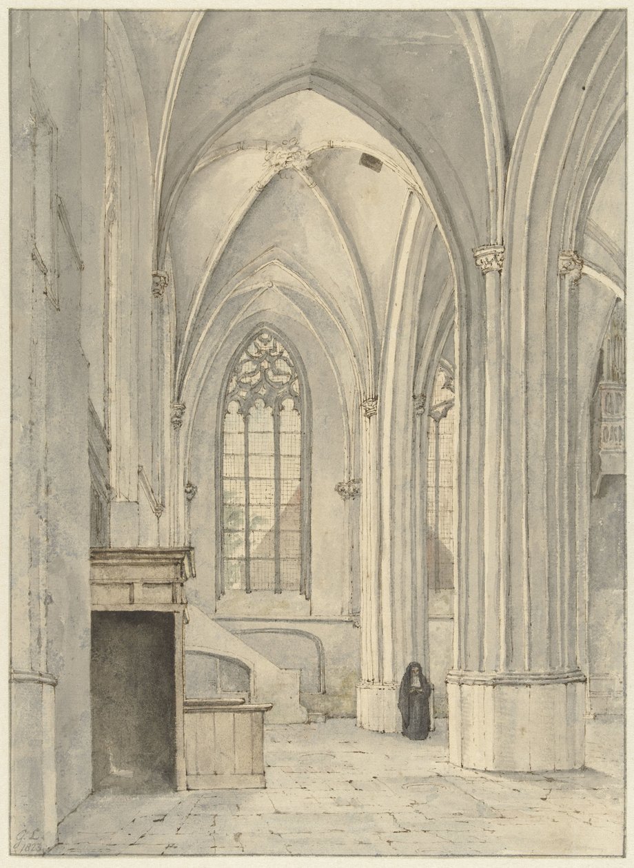 Rhenen kilisesinin içi by Gerrit Lamberts