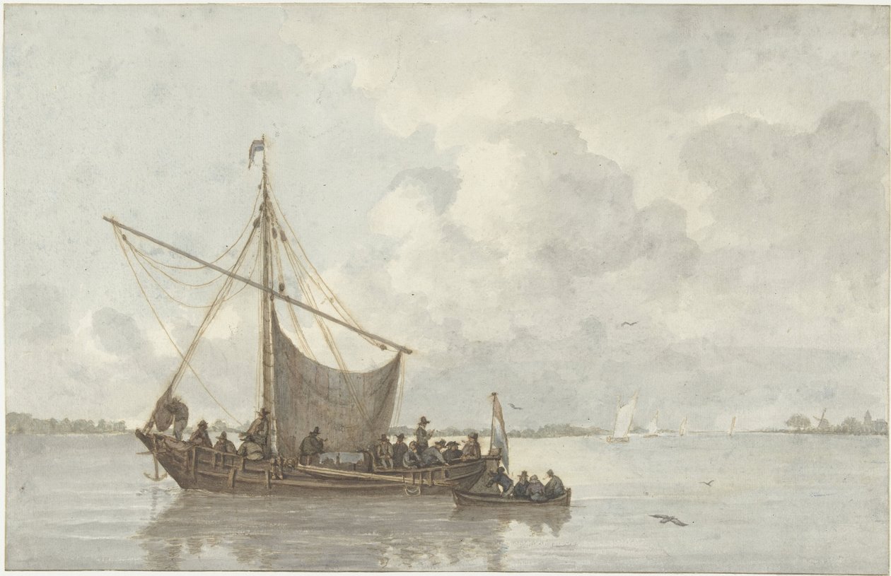 Nehir manzarası by Gerrit Lamberts
