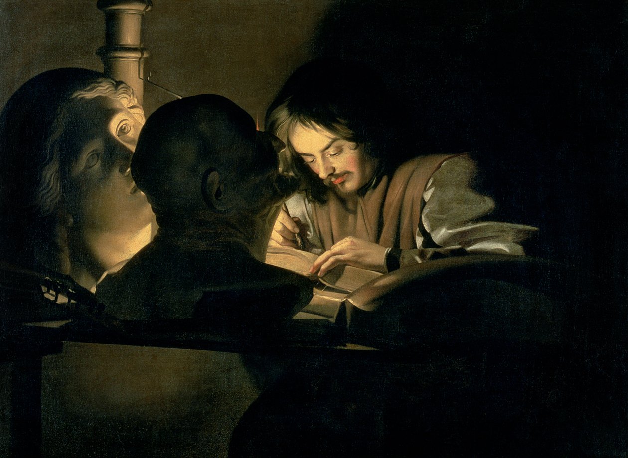Sanatçı İş Başında by Gerrit van Honthorst