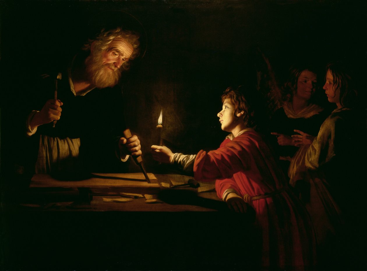ದಿ ಚೈಲ್ಡ್ಹುಡ್ ಆಫ್ ಕ್ರೈಸ್ಟ್, c.1620turk by Gerrit van Honthorst