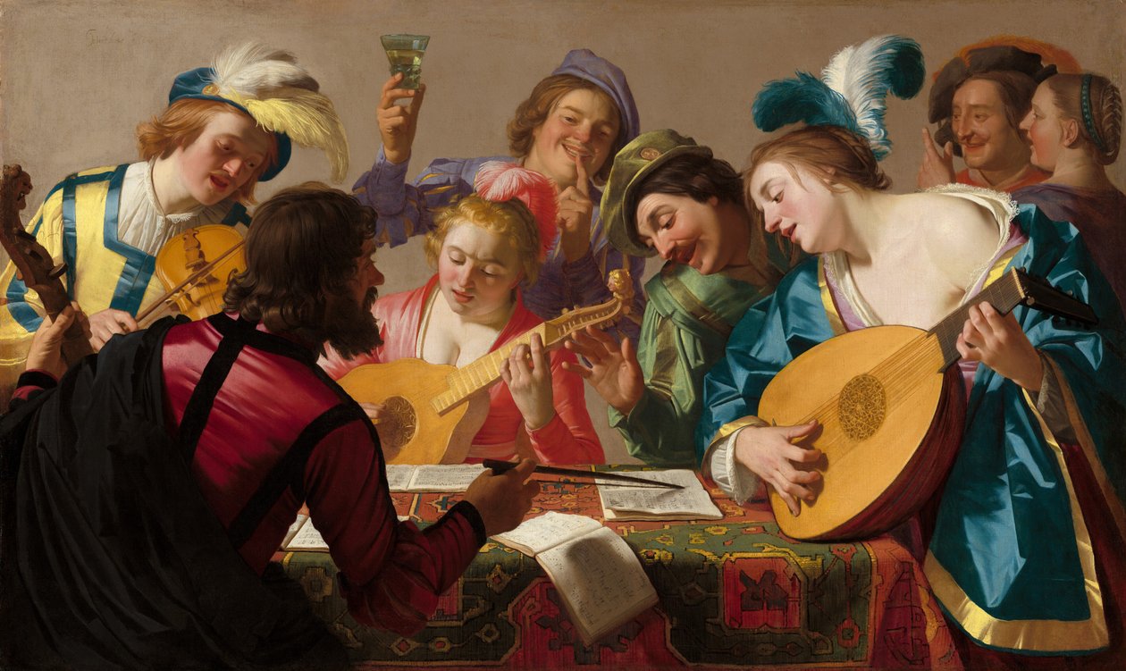 Konser, 1623. by Gerrit van Honthorst