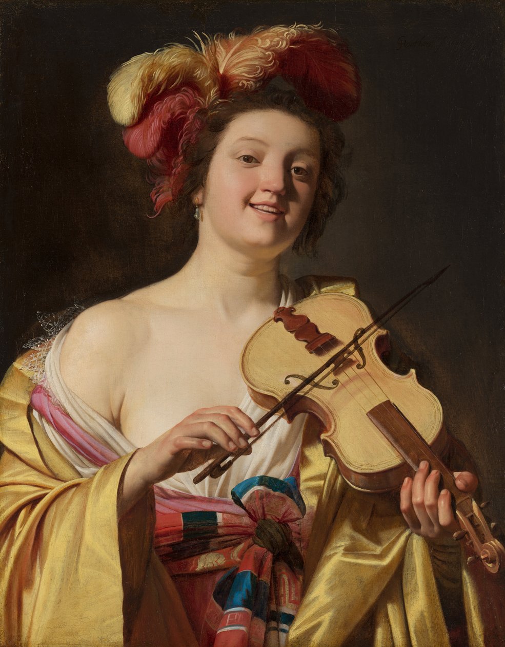 kemancı by Gerrit van Honthorst