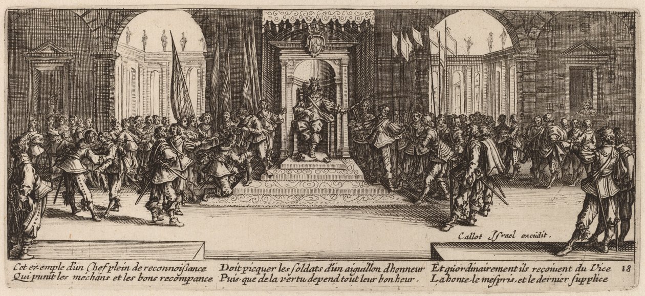 Ödüllerin Dağılımı by Gerrit van Schagen after Jacques Callot