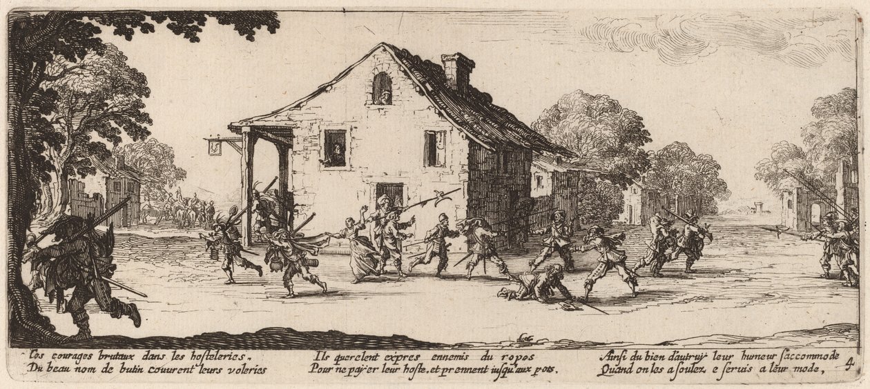 Yağma Sahnesi by Gerrit van Schagen after Jacques Callot
