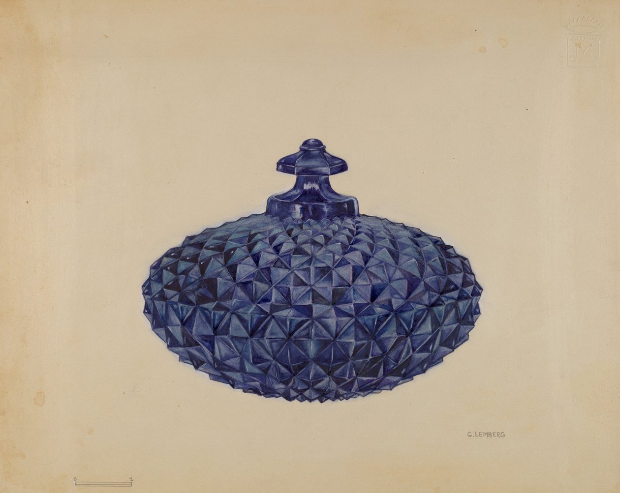 Kapalı Tereyağı Tabağı, c. 1936. by Gertrude Lemberg