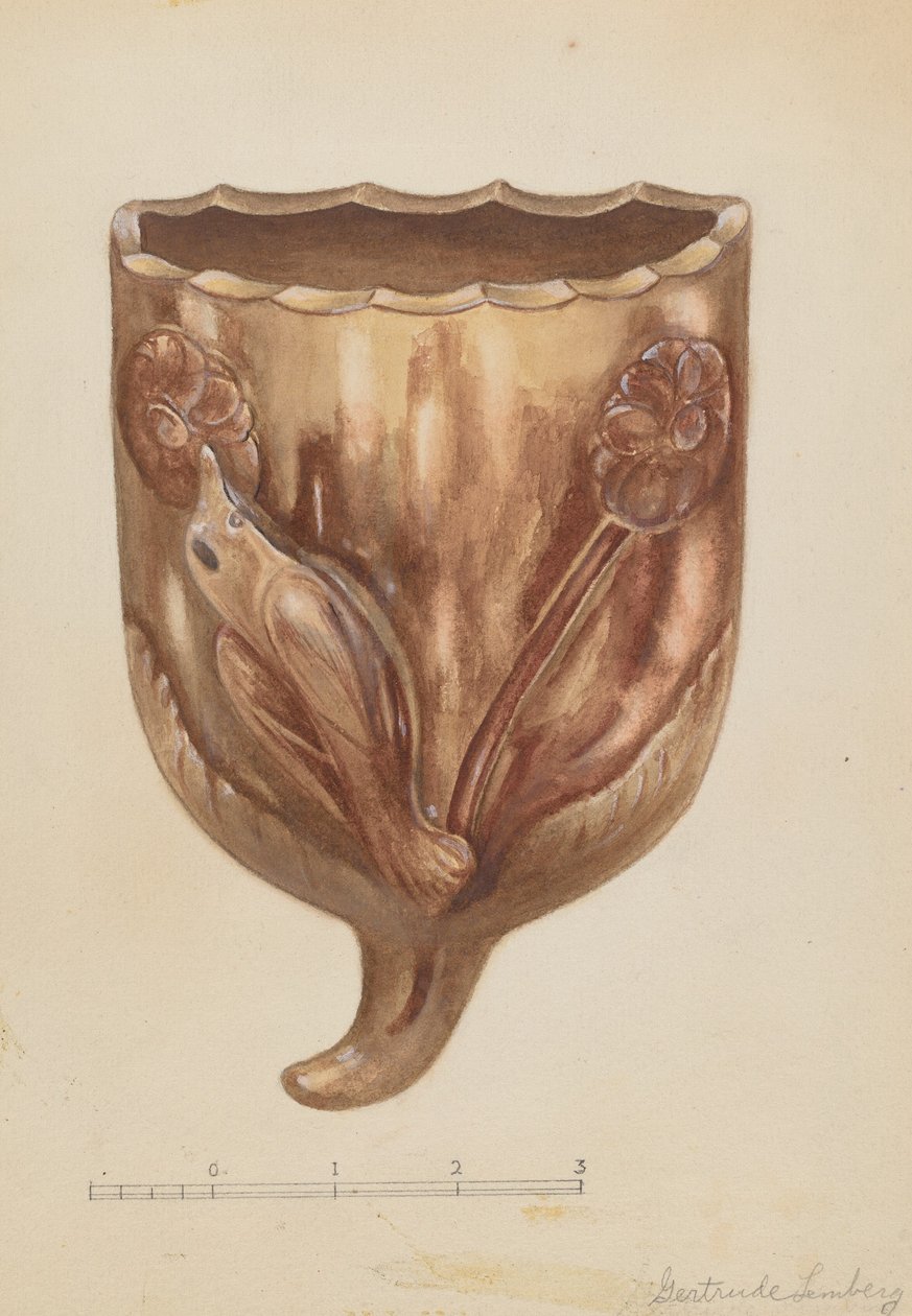 Çiçekler için Duvar Cebi, c. 1936. by Gertrude Lemberg