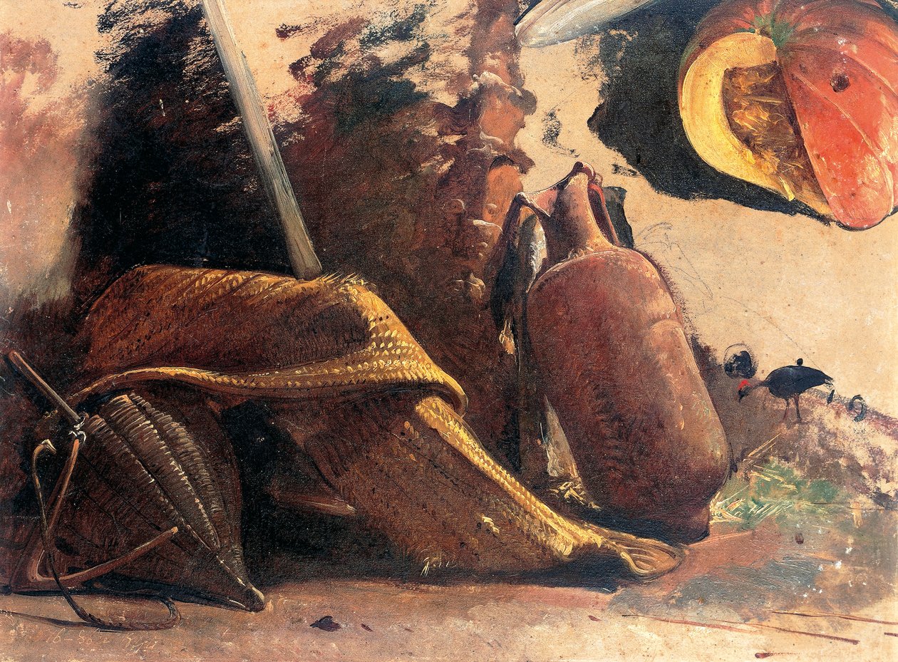 Kabak ile natürmort, yaklaşık 1844 (suluboya) by Giacinto Gigante