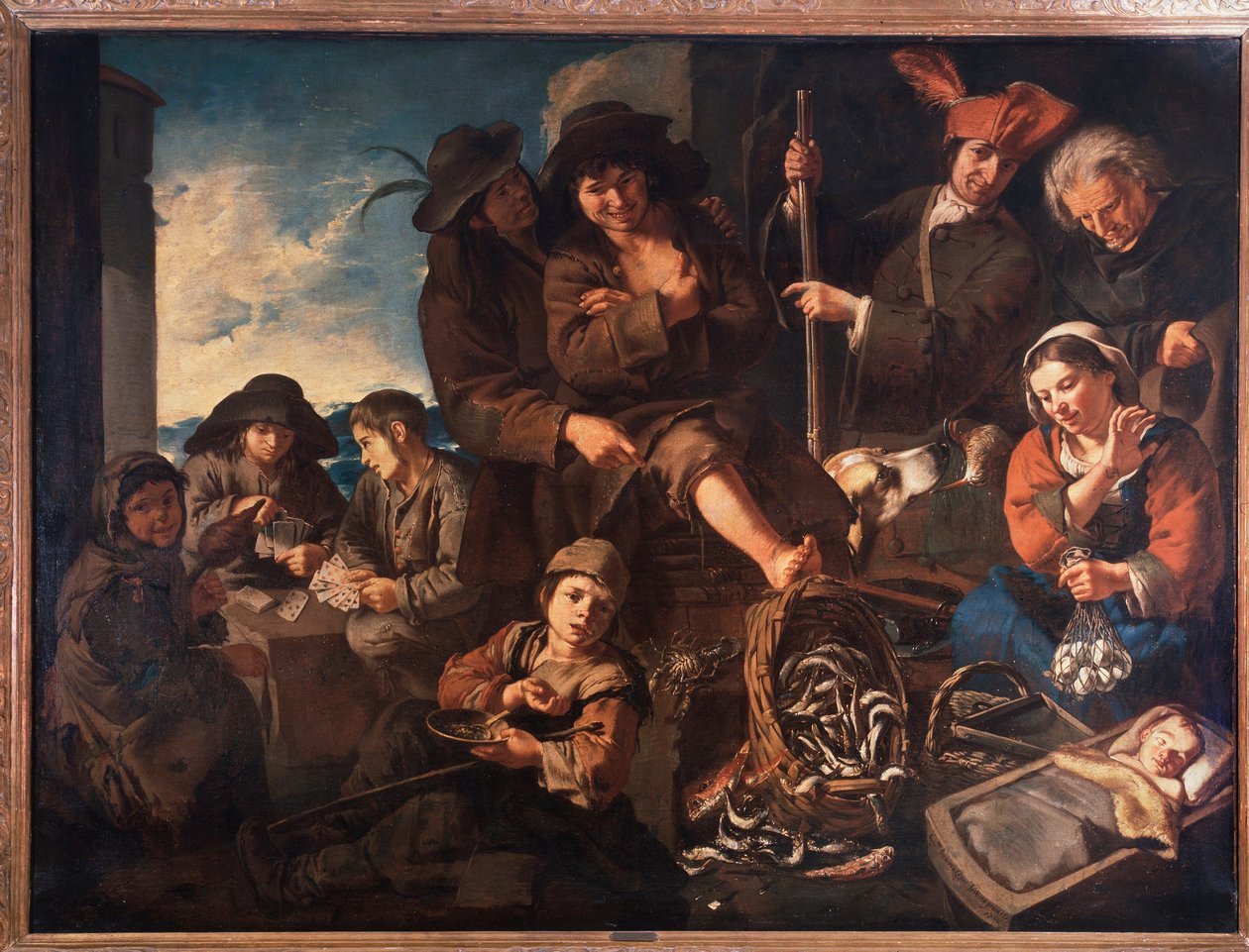 Balık Tüccarları (tuval üzerine yağlı boya by Giacomo Francesco Cipper