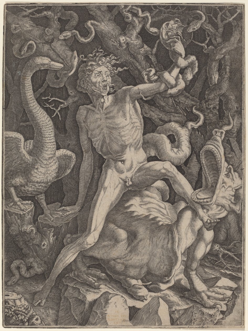 öfke by Gian Jacopo Caraglio after Rosso Fiorentino