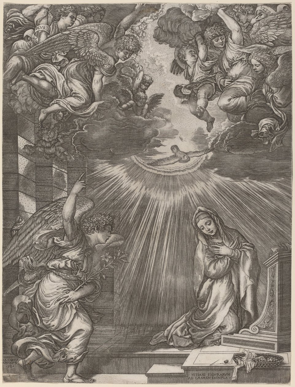 Duyuru by Gian Jacopo Caraglio after Titian