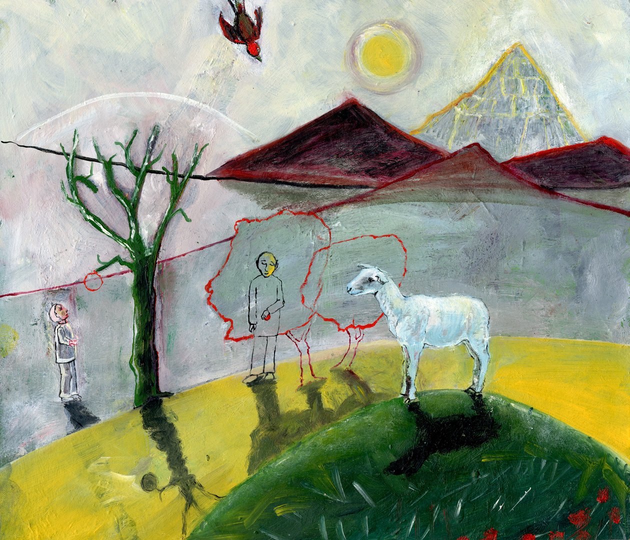Elma Günü, 2004 (kağıt üzerinde yağlı boya) by Gigi Sudbury