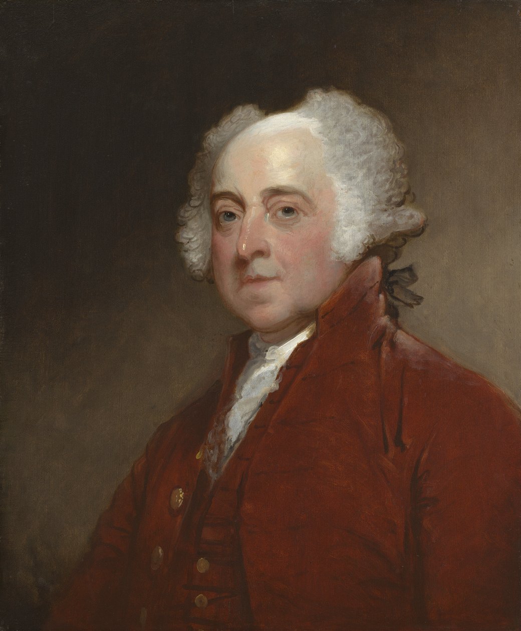 John Adams, c.1821 (tahta üzerine yağlı boya) by Gilbert Stuart