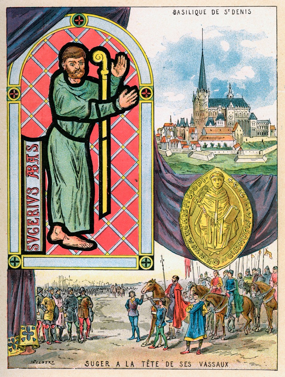 Abbot Suger, Fransız başrahip devlet adamları, 1898 by Gilbert