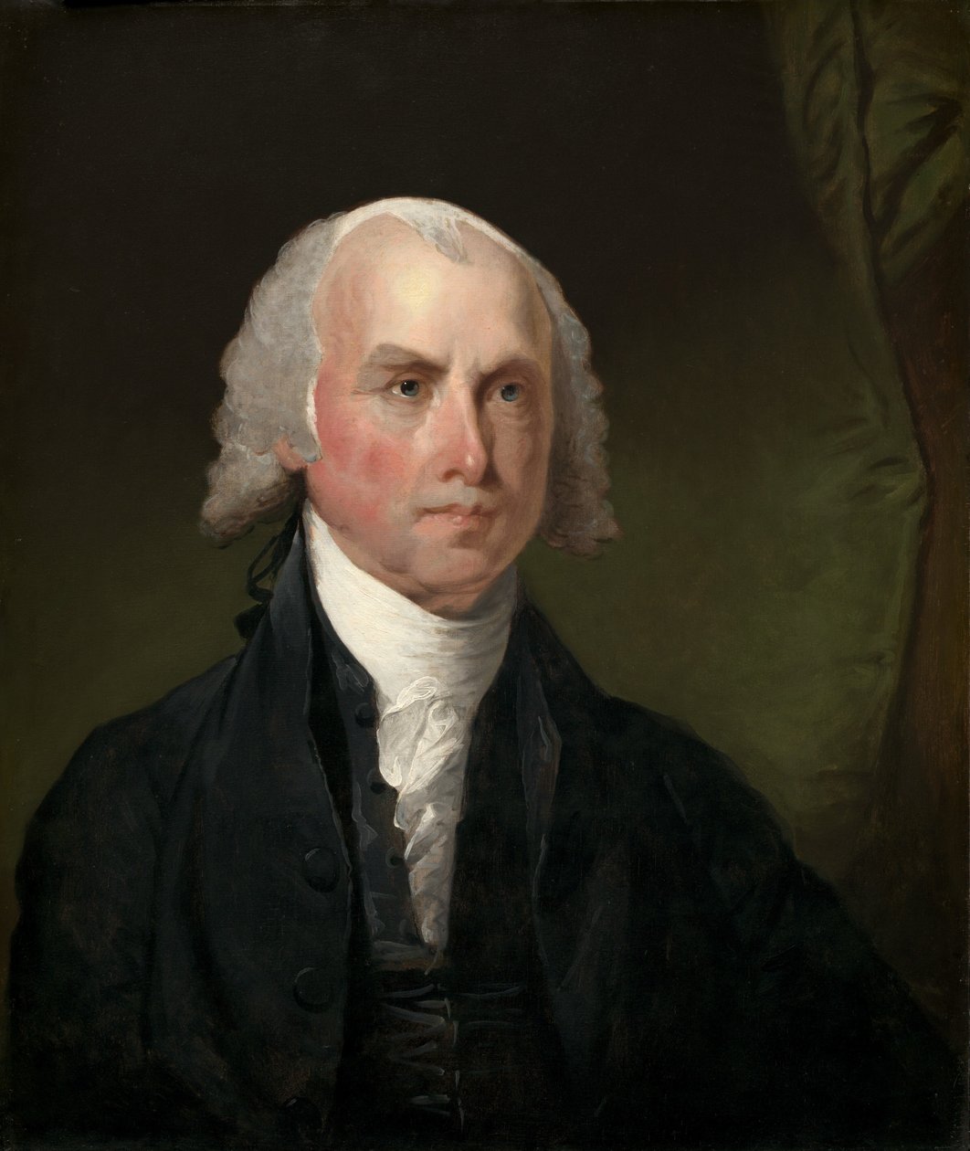 James Madison, c. 1821. by Gilbert Stuart