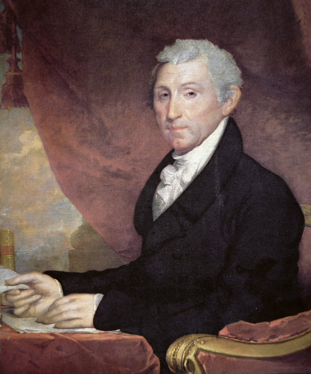 James Monroe (1758-1831) (renkli taş) by Gilbert Stuart