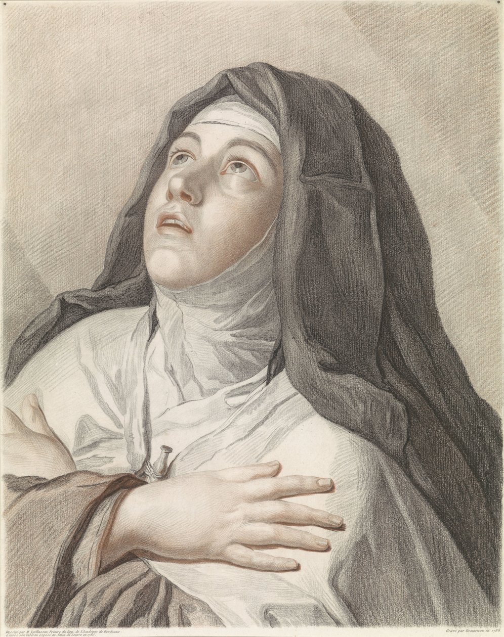 Aziz Theresa dua ederken by Gilles Antoine Demarteau