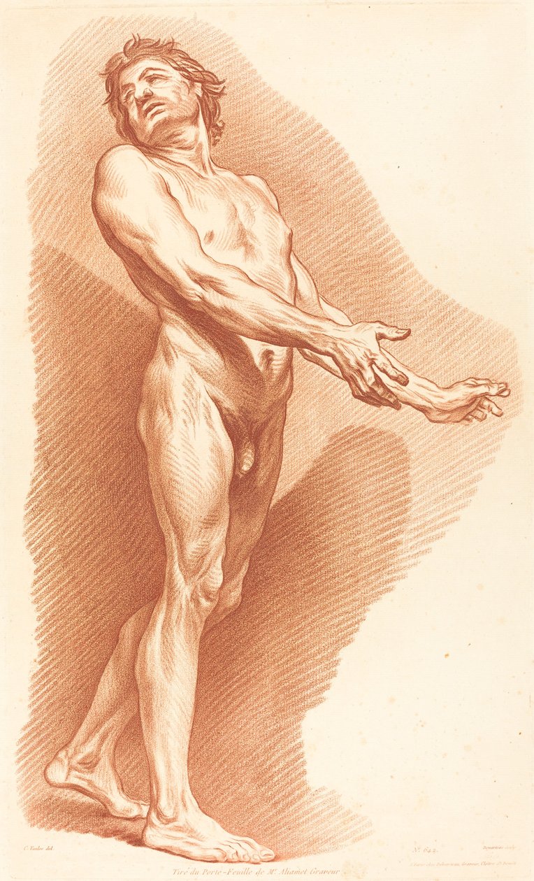 Akademi (642) by Gilles Antoine Demarteau after Carle Van Loo