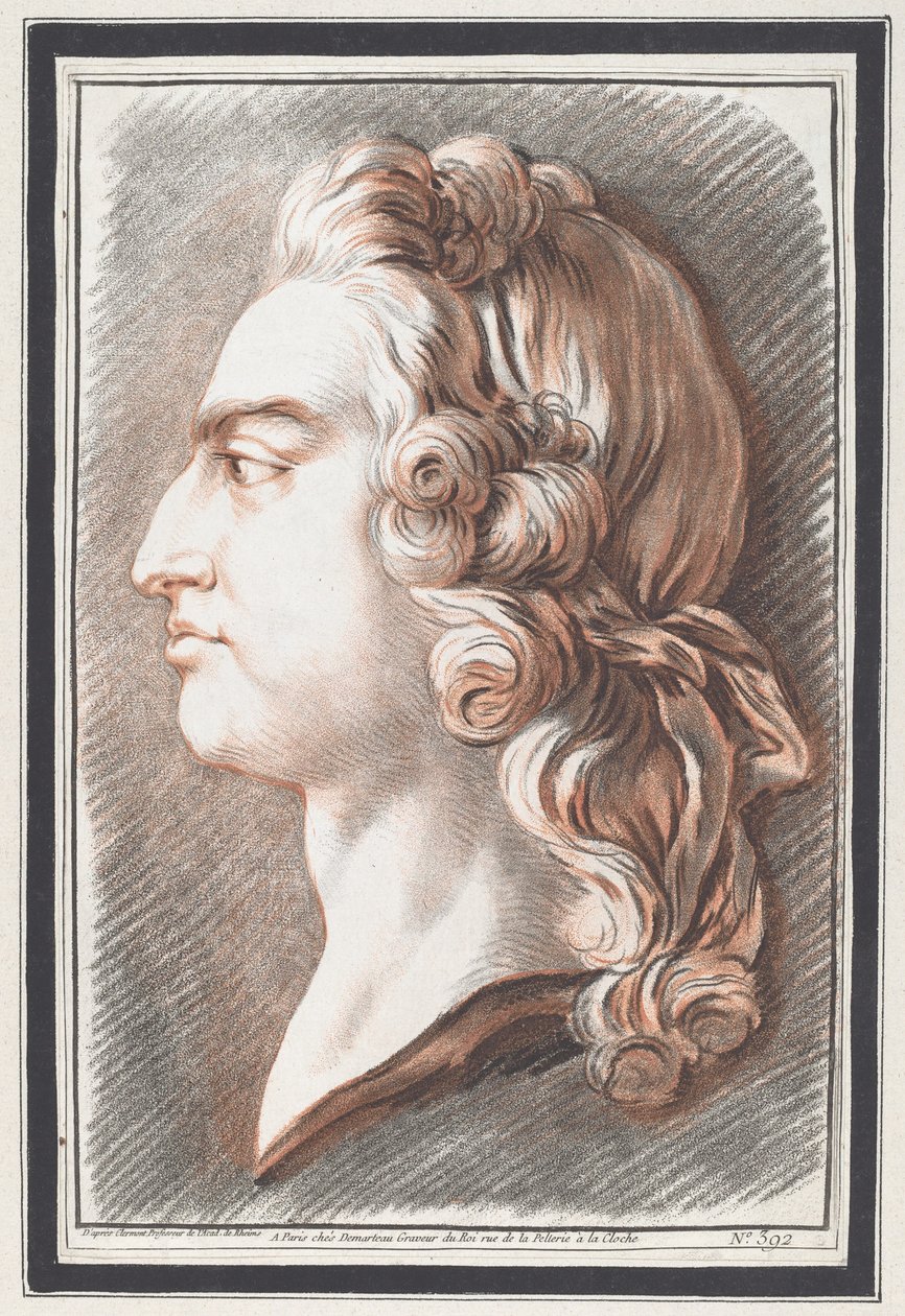 Louis XV by Gilles Demarteau, the Elder, after Jean François Clermont