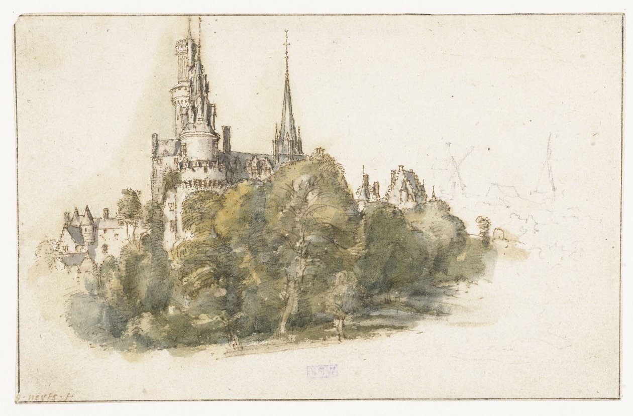 Antoine'deki Château d'Antonius'un görünümü by Gilles Neyts