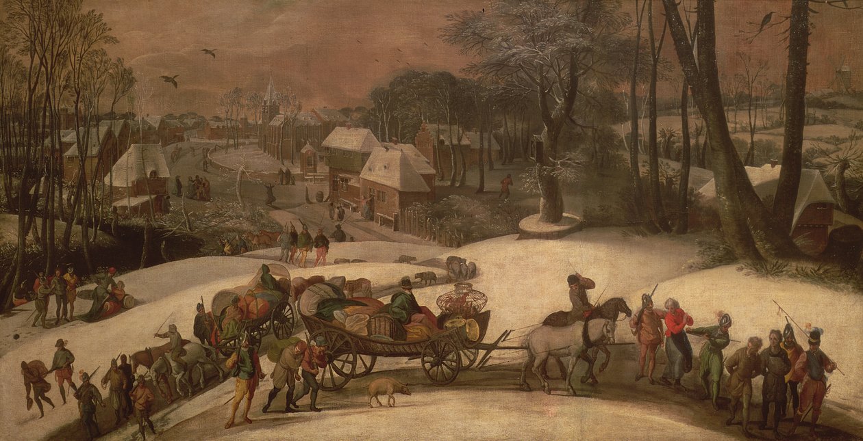 Kışın Bir Askeri Sefer, c.1590 by Gillis Mostaert