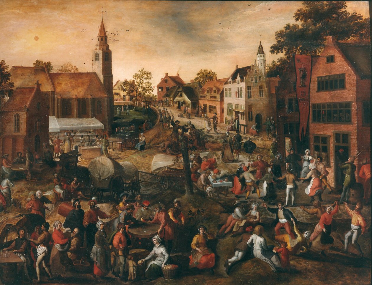 Köy Festivali, 16. yüzyıl ortası.. by Gillis Mostaert