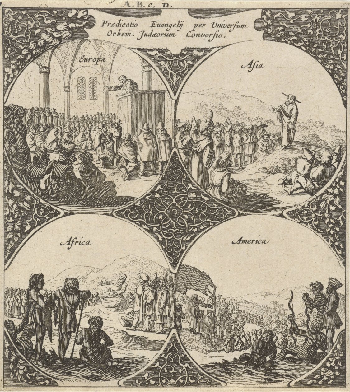 Dört kıtada papazlar by Gillis van Scheyndel (I)