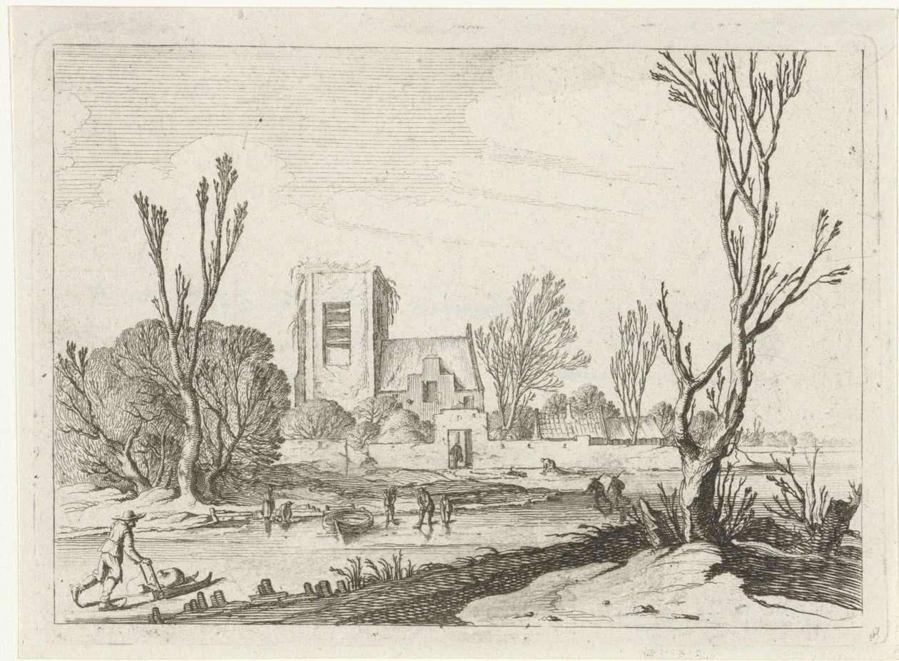 kış manzarası Yedi manzara (dizi başlığı) by Gillis van Scheyndel (I)