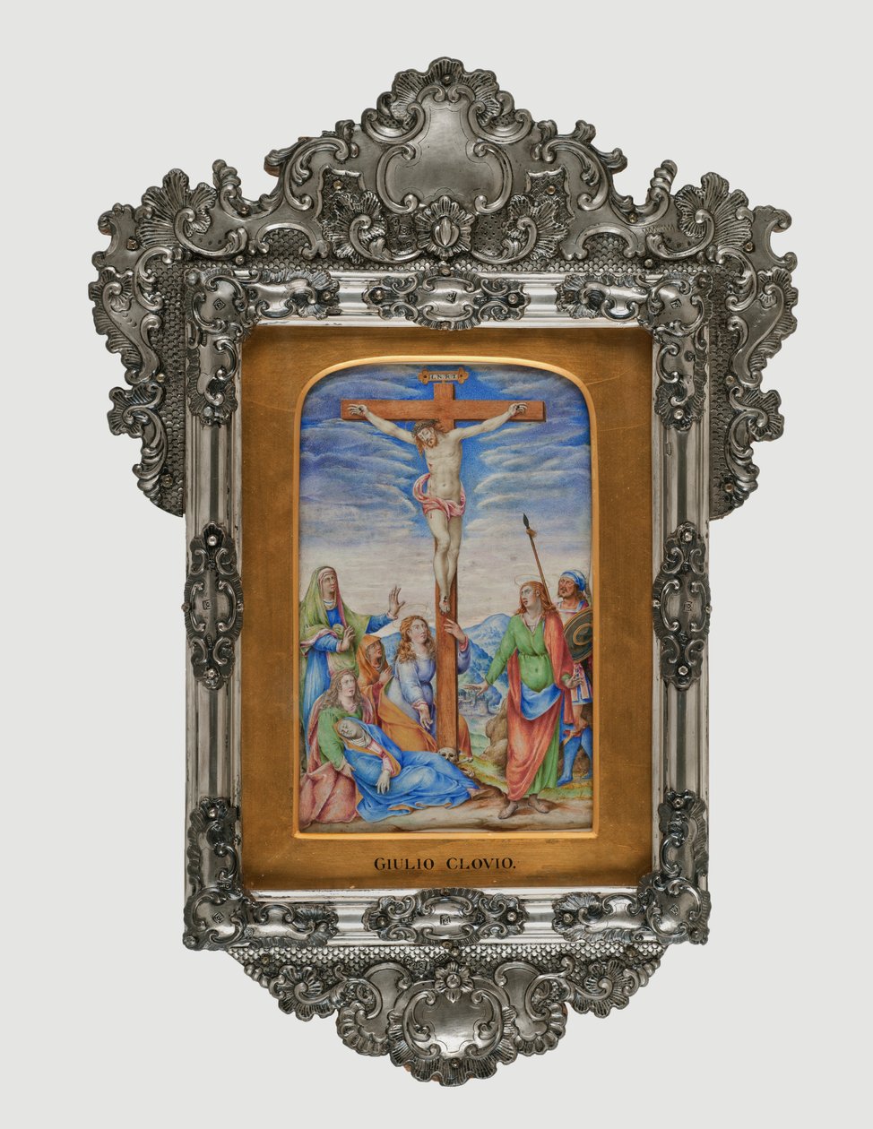 Çarmıha germe, c.1572 (parşömen üzerine tempera) by Giorgio Giulio Clovio