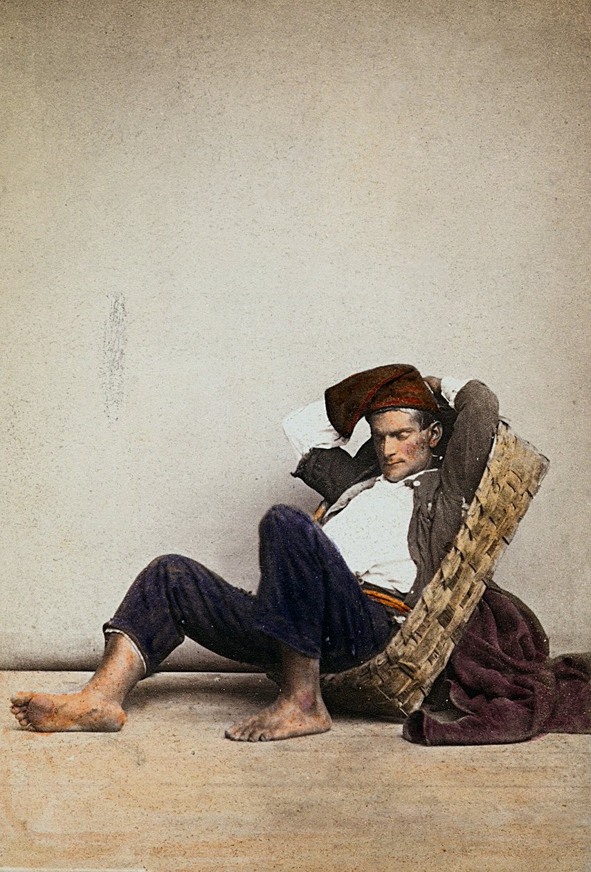 "Lazzarone" (Napoli evsiz dilenci). Napoli by Giorgio Sommer