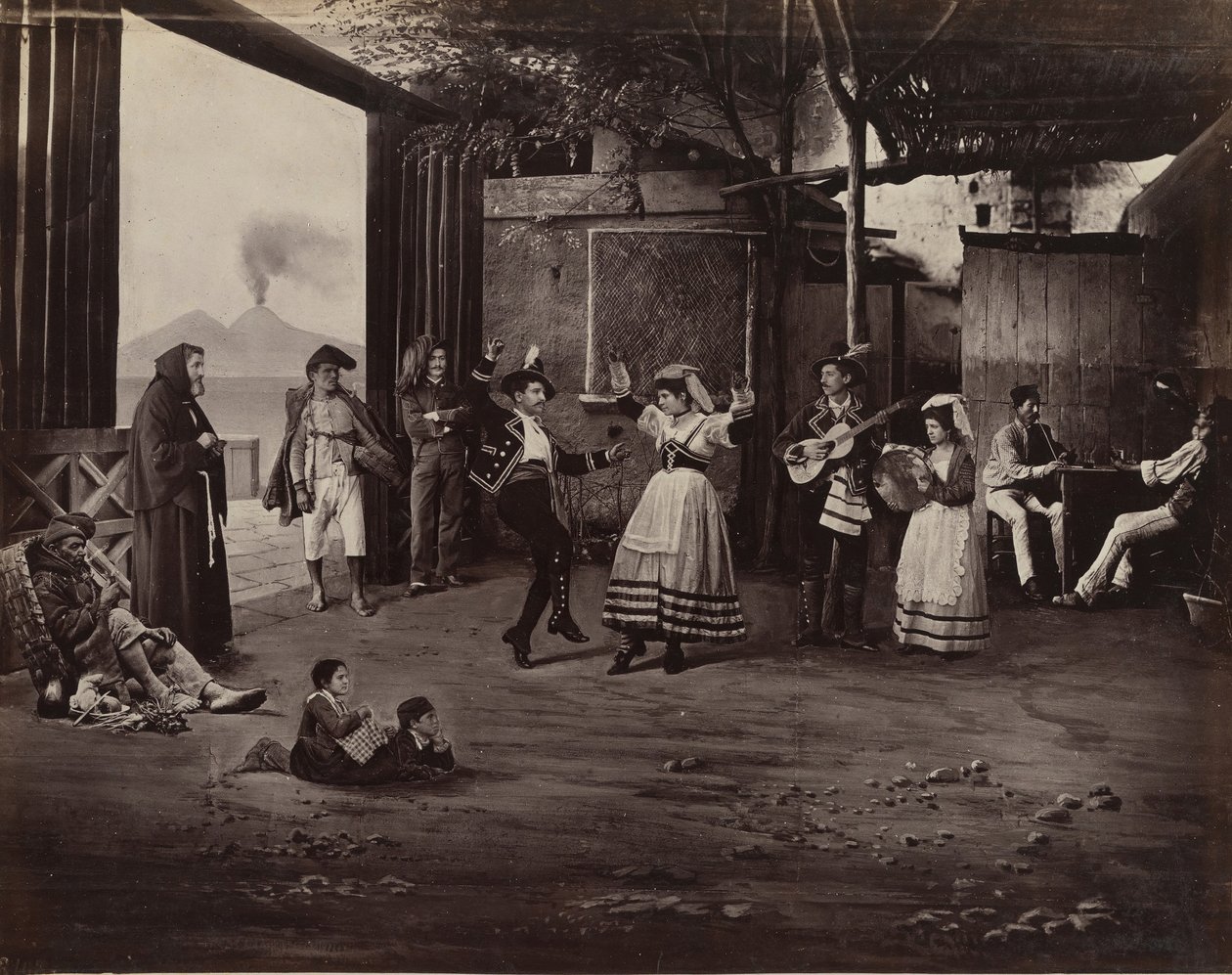 Napoli Tarantella, yak. 1870. by Giorgio Sommer