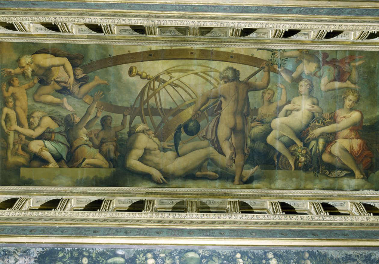 Uranüs'ün Satürn Tarafından Yaralanması by Giorgio Vasari