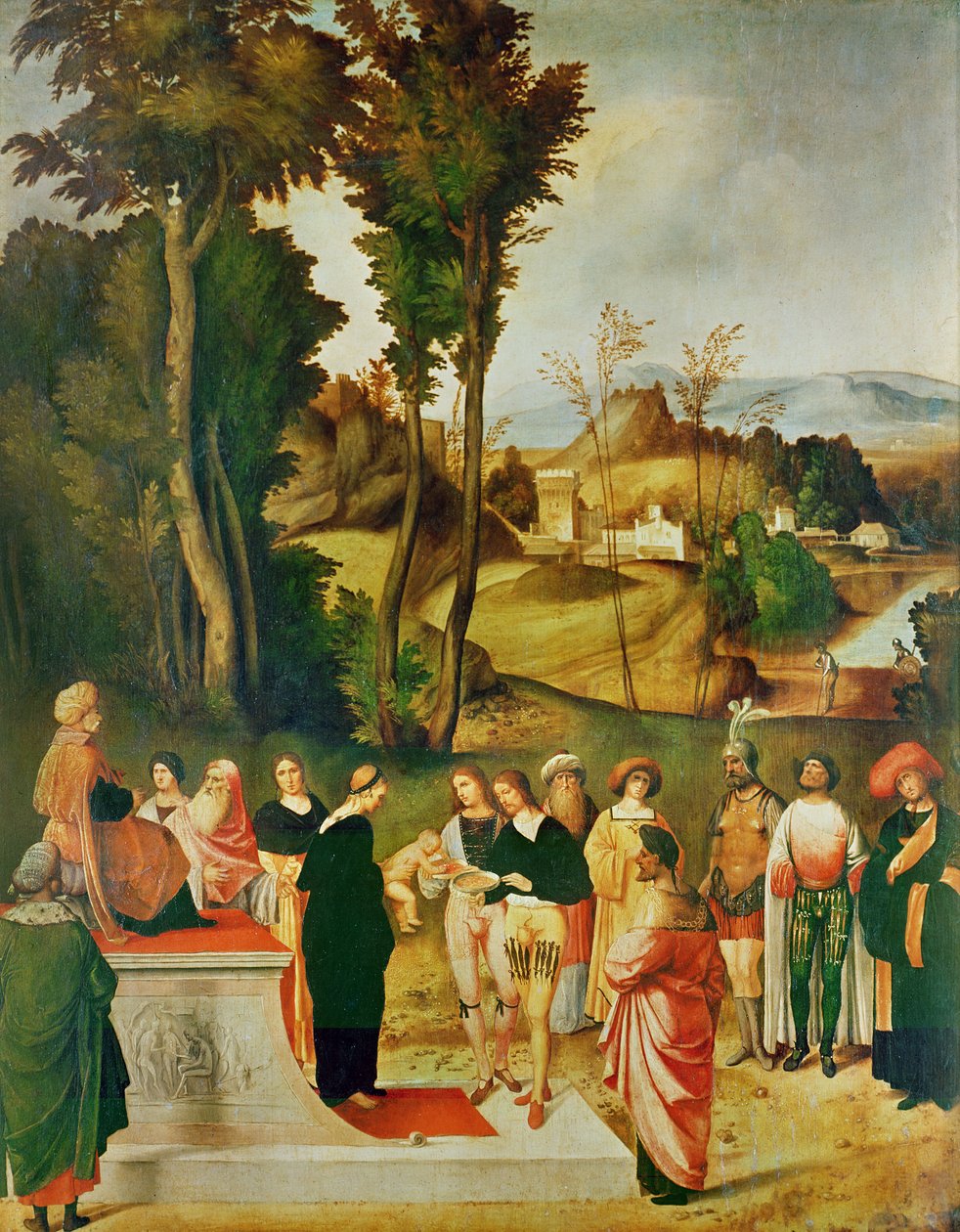 Moses being tested by the Pharaoh, c.1502-05  by Giorgione da Castelfranco