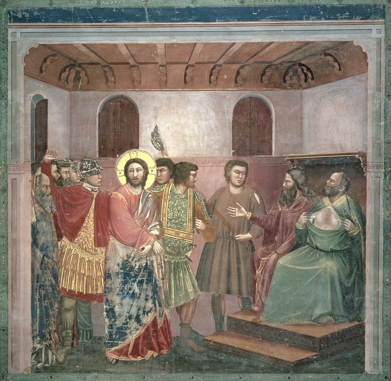 ಕ್ರೈಸ್ಟ್ ಬಿಫೋರ್ ಕಯಾಫಸ್, c.1305 ಟರ್ಕ್ by Giotto di Bondone