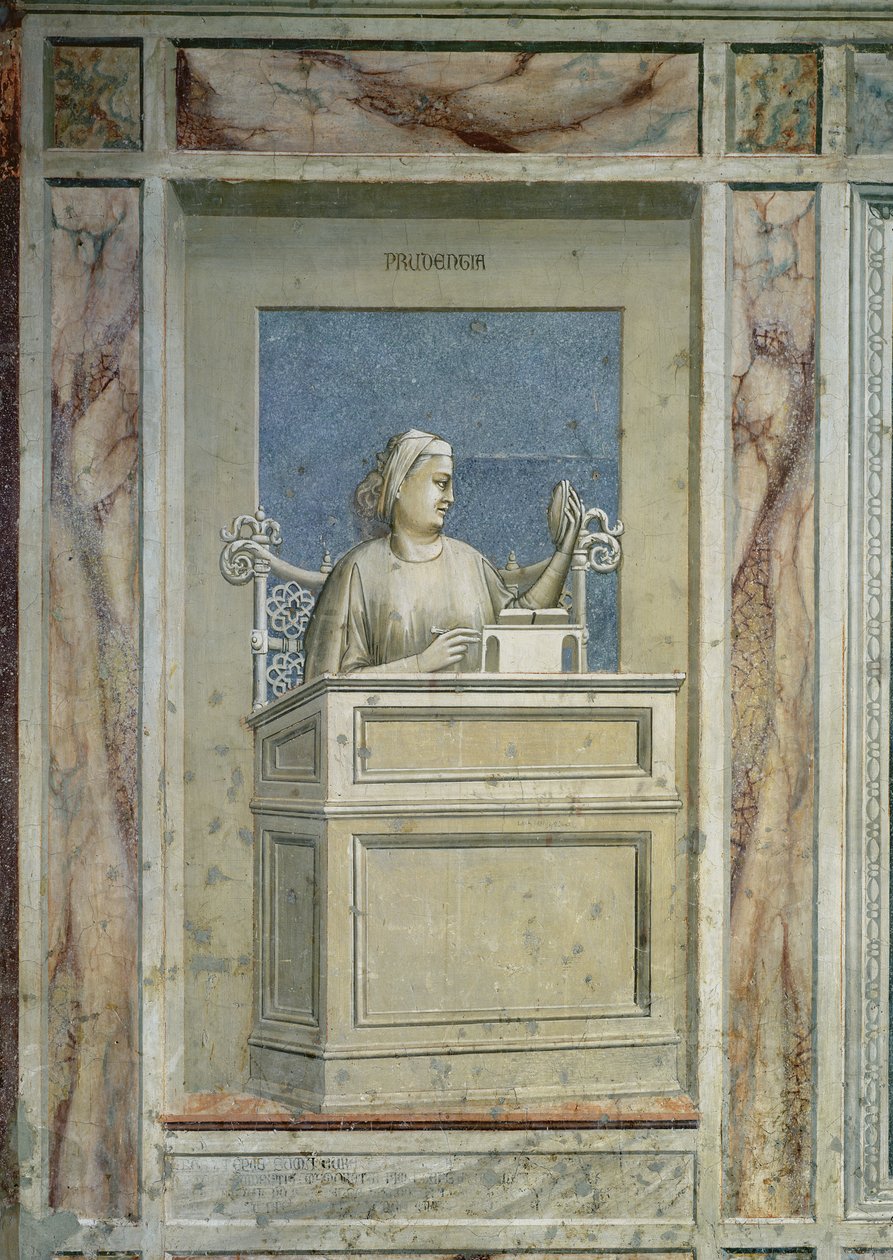 ವಿವೇಕ, c.1305 ಟರ್ಕ್ by Giotto di Bondone