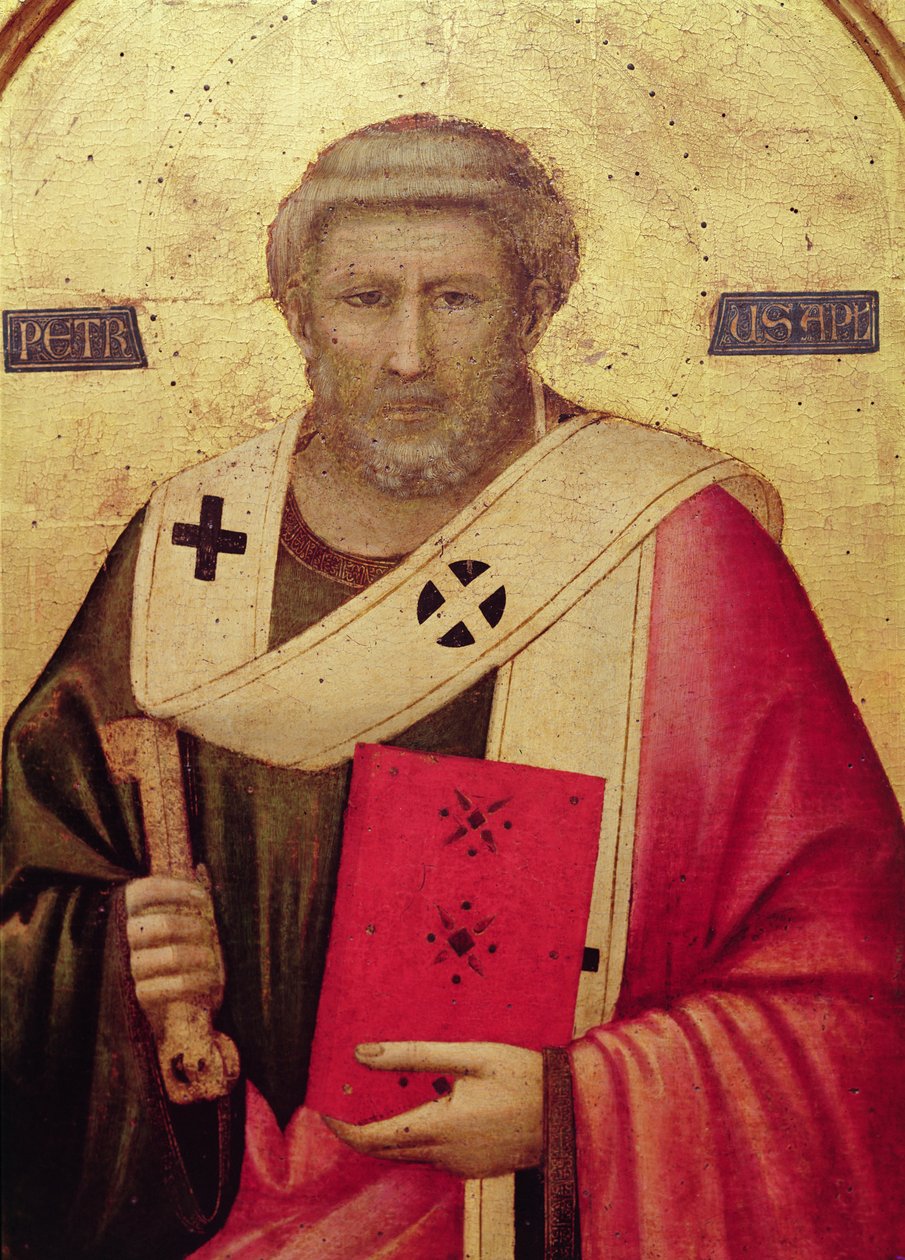 Aziz Peter, Badia Sunağının sağ paneli, c.1301 (panelde tempera) (50341 detayı) by Giotto di Bondone