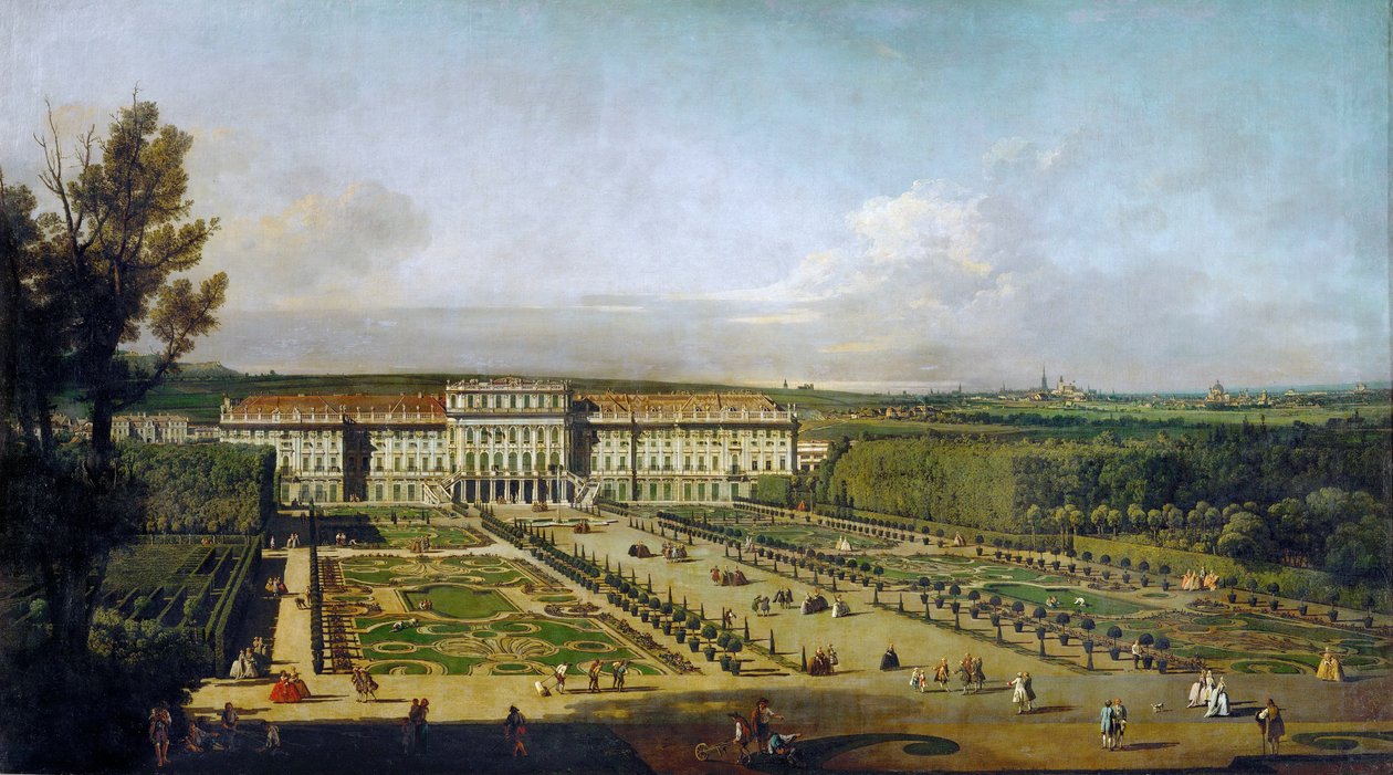 İmparatorluk zevk sarayı Schönbrunn, bahçe cephesi by Giovanni Antonio Canal