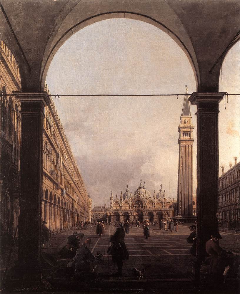 Kuzey-Batı Köşesinden Doğuya Bakmak Piazza San Marco by Giovanni Antonio Canal