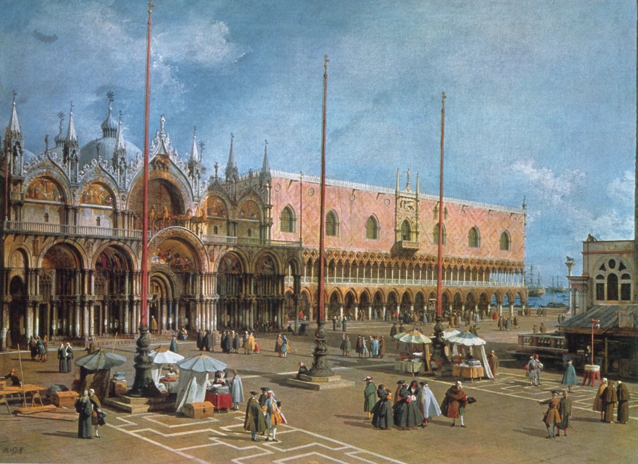 Venedik - San Marco Meydanı by Giovanni Antonio Canal